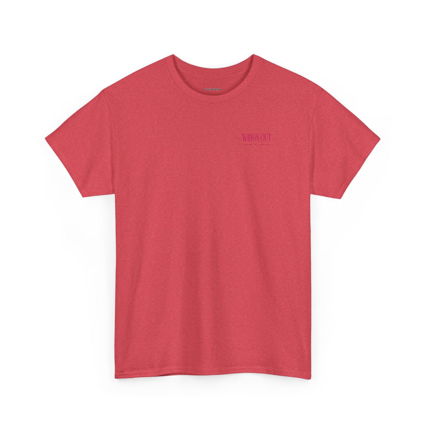 Angel Unisex Heavy Cotton Tee - Inspirational Graphic T-Shirt Pink