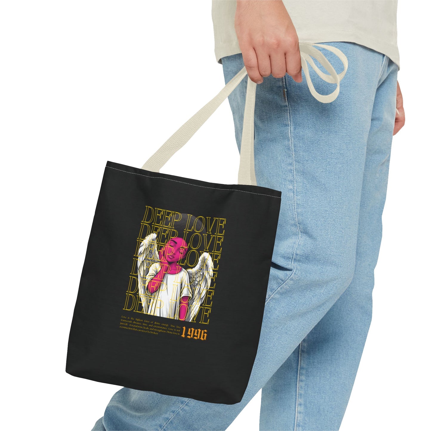 Deep Love Winged Angel Tote Bag - Stylish & Inspirational Everyday Carry