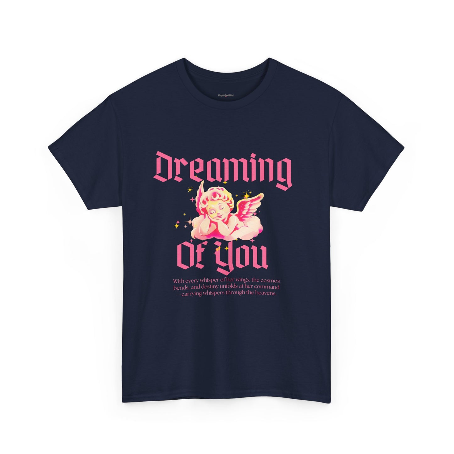Dreamy Cupid Angel Unisex Heavy Cotton Tee - Inspirational Graphic T-Shirt