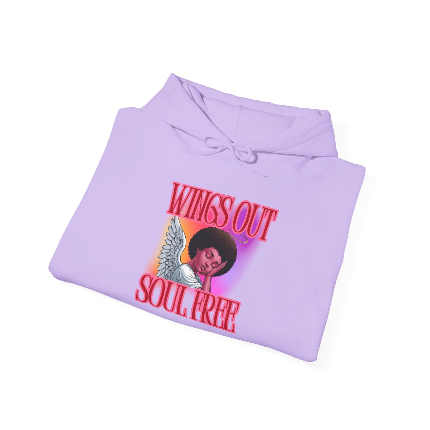 Unisex Heavy Blend™ Hoodie - Wings Out Doubts Gone Graphic Sweatshirt
