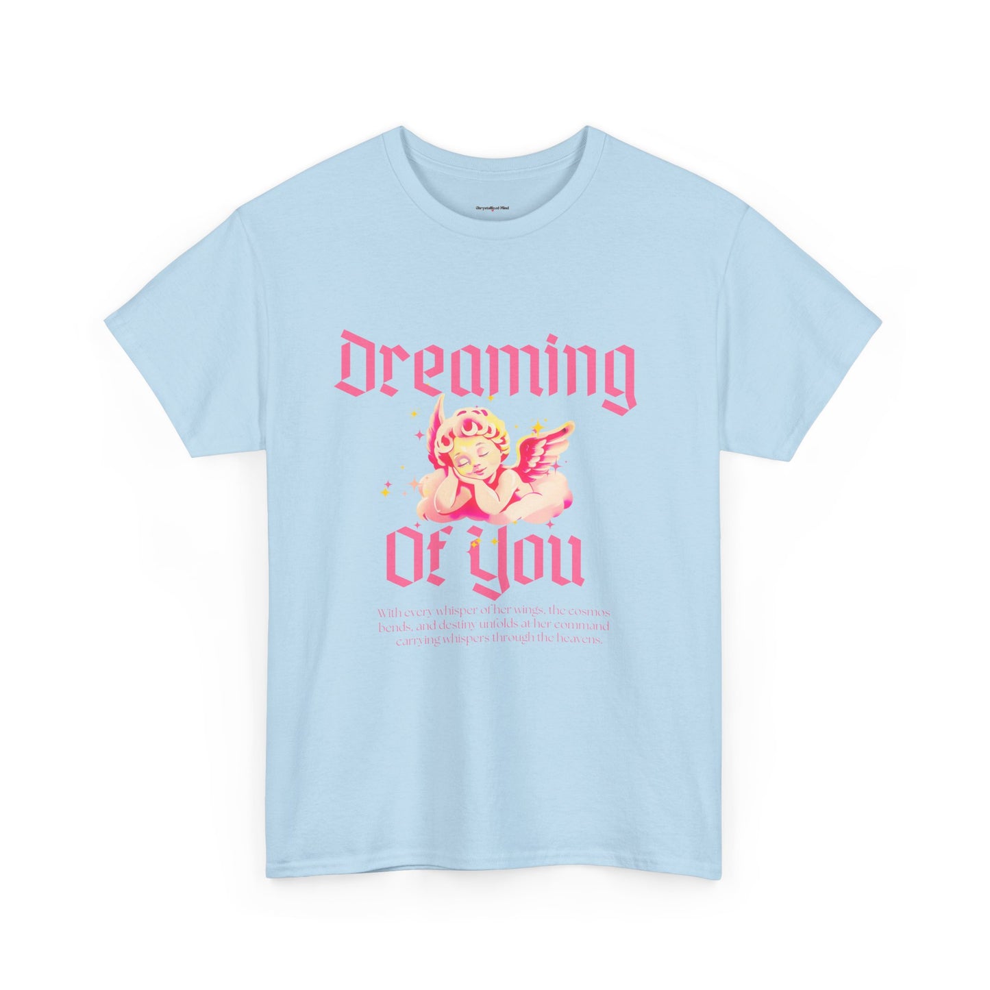 Dreamy Cupid Angel Unisex Heavy Cotton Tee - Inspirational Graphic T-Shirt