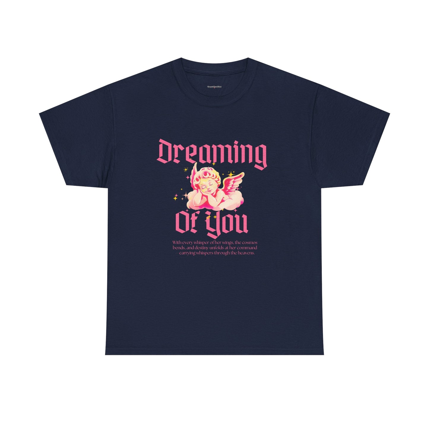 Dreamy Cupid Angel Unisex Heavy Cotton Tee - Inspirational Graphic T-Shirt