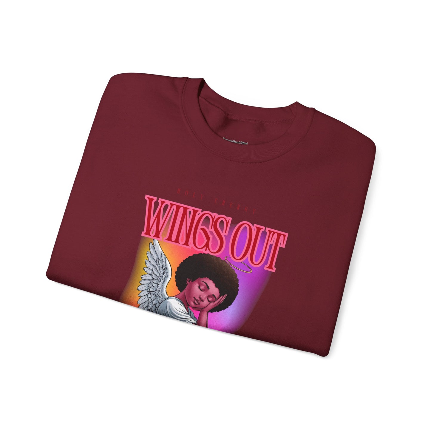 Wings Out Doubts Gone Unisex Heavy Blend™ Crewneck Sweatshirt - Comfortable Casual Wear for Every Occasion