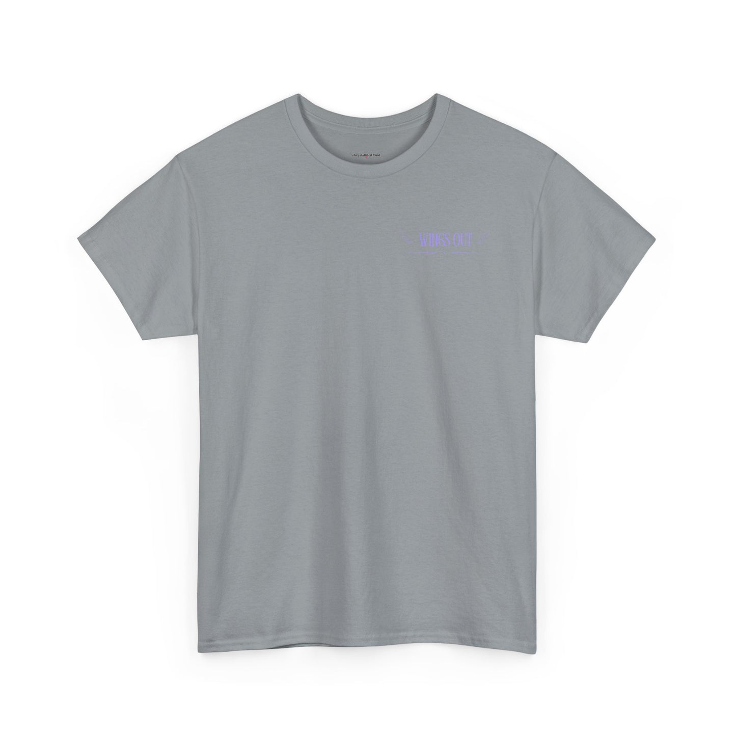 Angel Unisex Heavy Cotton Tee - Inspirational Graphic T-Shirt Purple