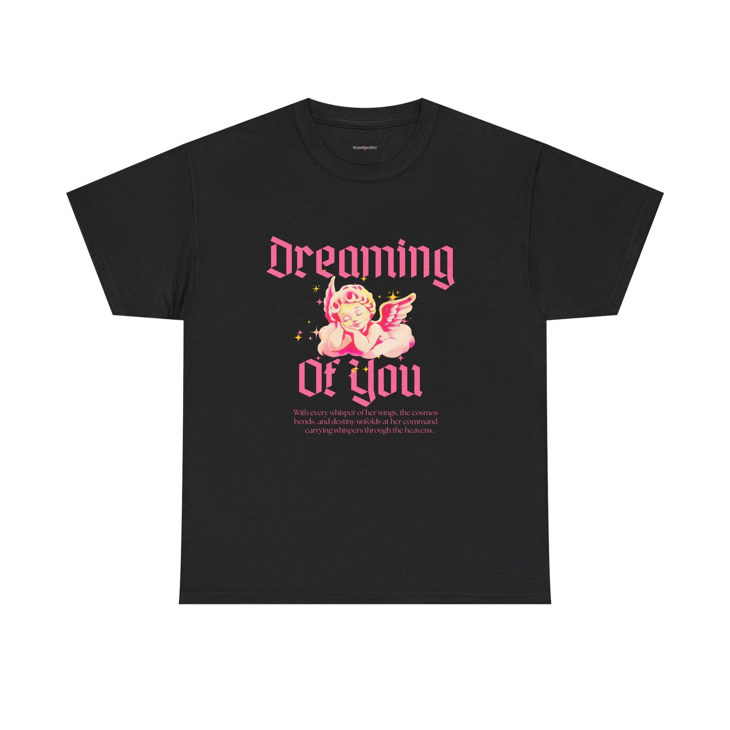 Dreamy Cupid Angel Unisex Heavy Cotton Tee - Inspirational Graphic T-Shirt