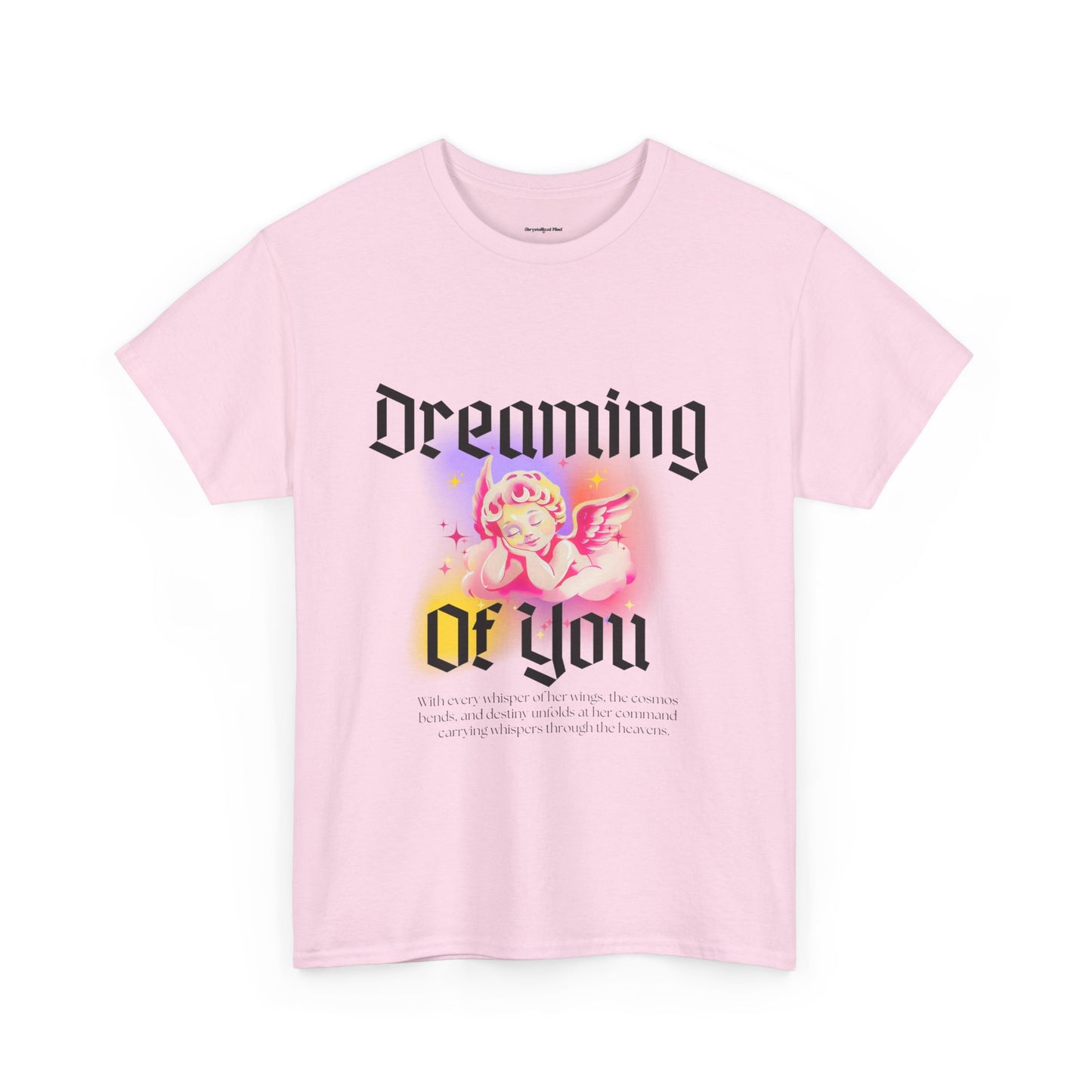 Dreamy Cupid Angel Unisex Heavy Cotton Tee - Inspirational Graphic T-Shirt