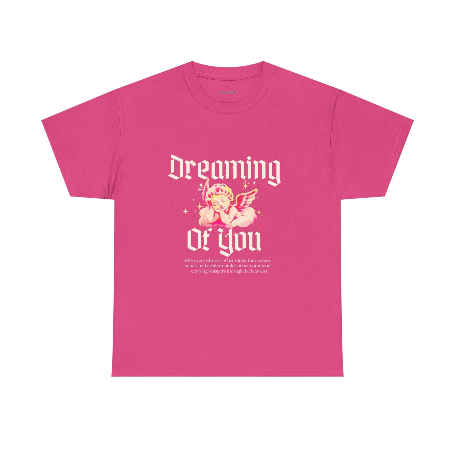 Dreamy Cupid Angel Unisex Heavy Cotton Tee - Inspirational Graphic T-Shirt