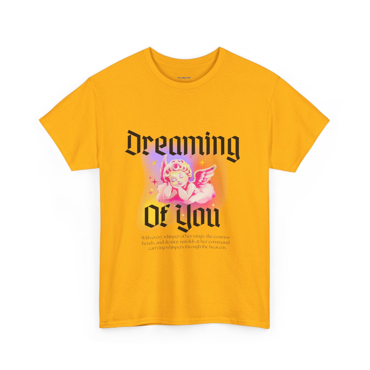 Dreamy Cupid Angel Unisex Heavy Cotton Tee - Inspirational Graphic T-Shirt