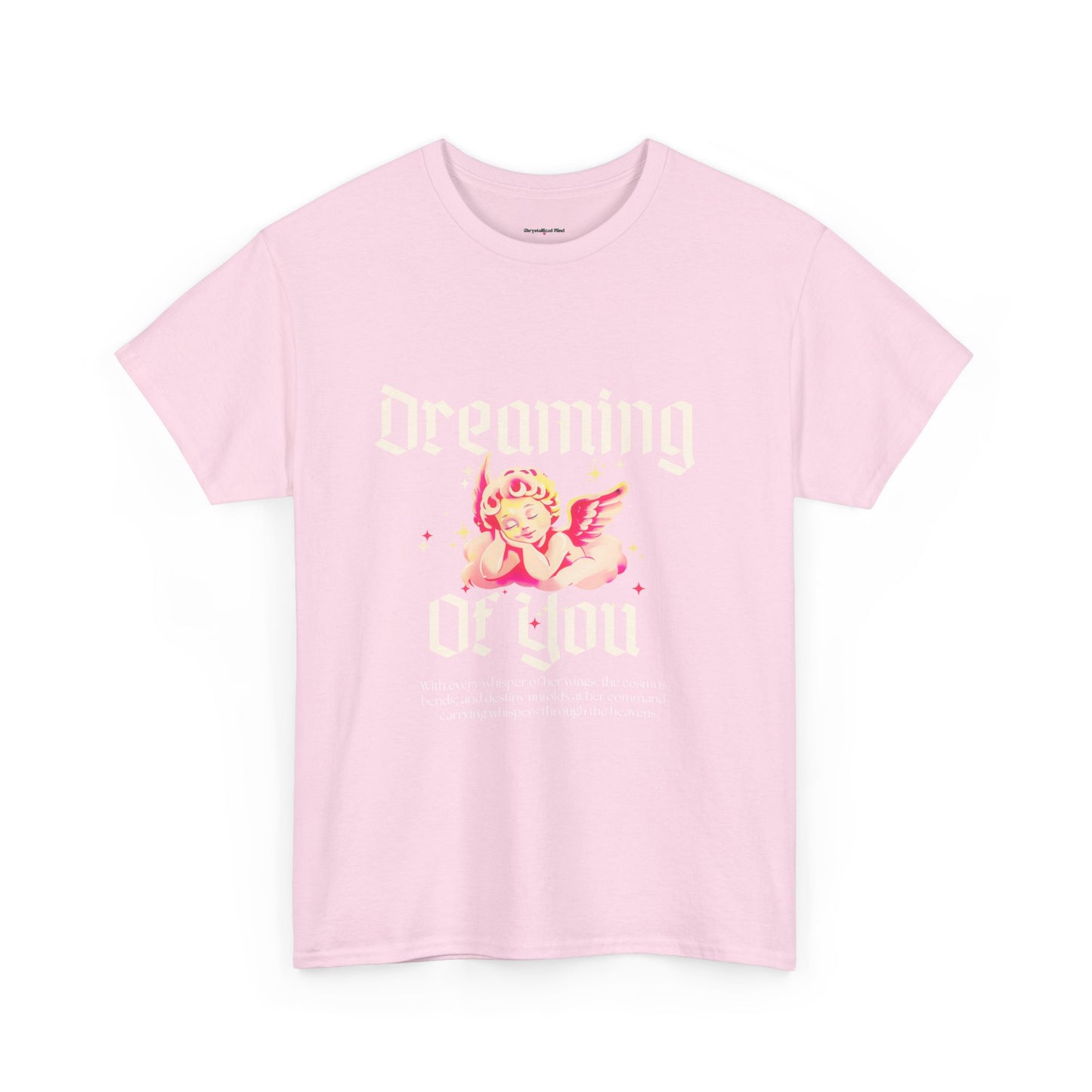 Dreamy Cupid Angel Unisex Heavy Cotton Tee - Inspirational Graphic T-Shirt