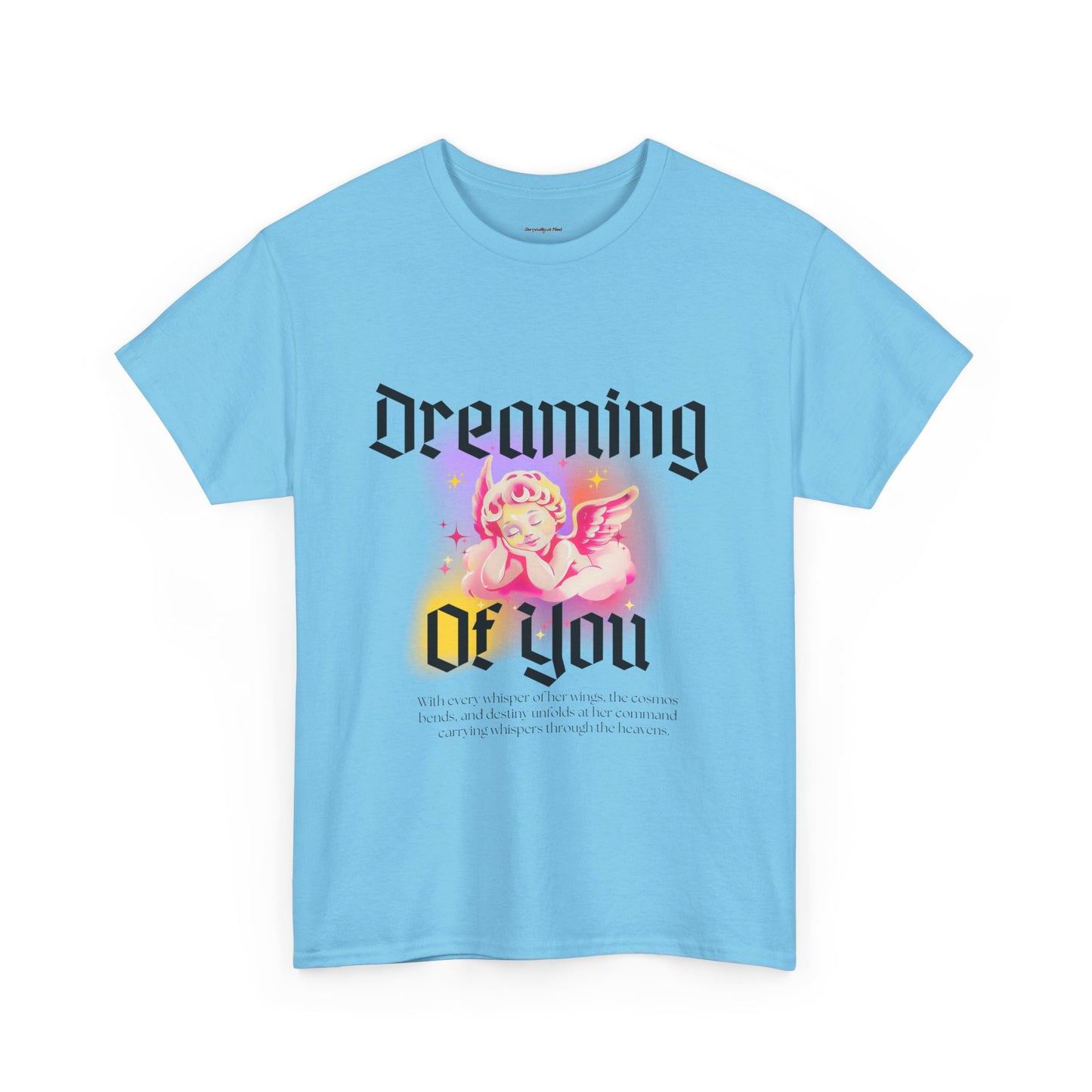 Dreamy Cupid Angel Unisex Heavy Cotton Tee - Inspirational Graphic T-Shirt