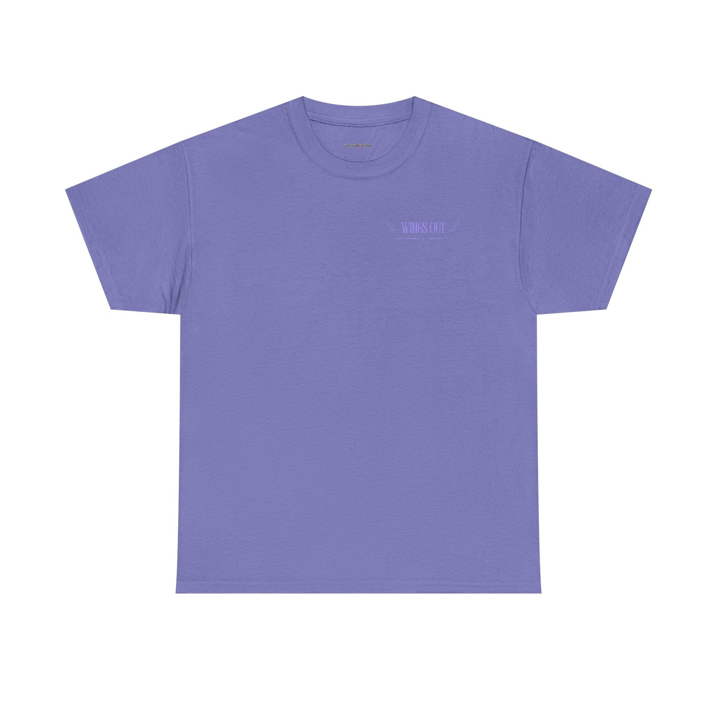 Angel Unisex Heavy Cotton Tee - Inspirational Graphic T-Shirt Purple