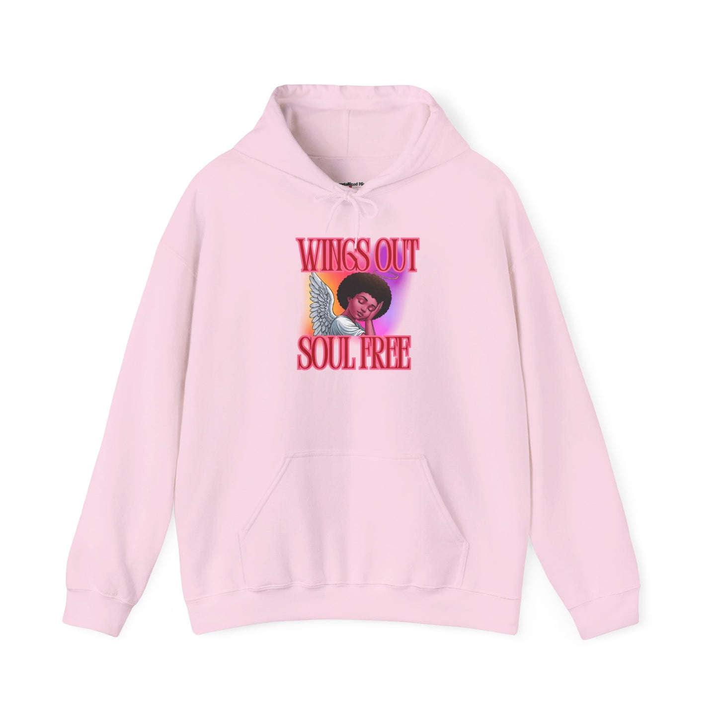 Unisex Heavy Blend™ Hoodie - Wings Out Doubts Gone Graphic Sweatshirt