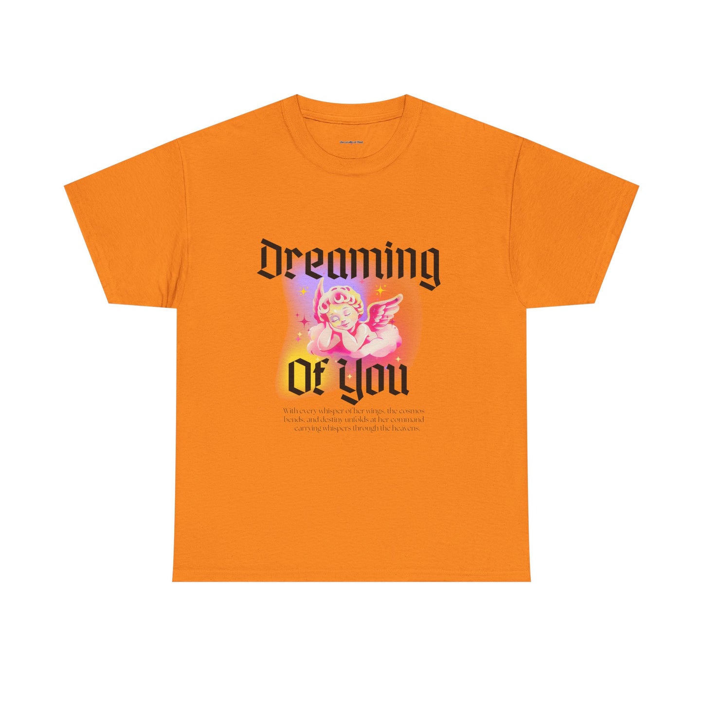 Dreamy Cupid Angel Unisex Heavy Cotton Tee - Inspirational Graphic T-Shirt