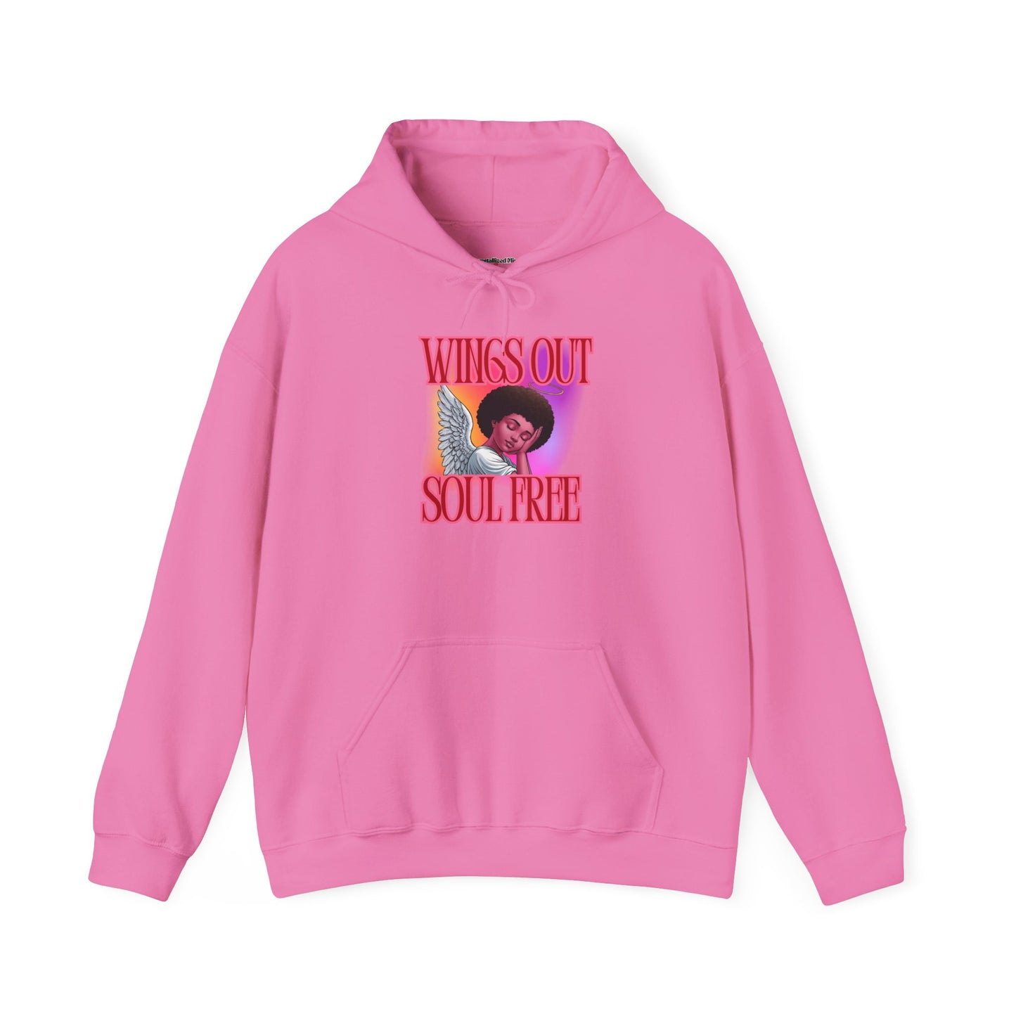 Unisex Heavy Blend™ Hoodie - Wings Out Doubts Gone Graphic Sweatshirt