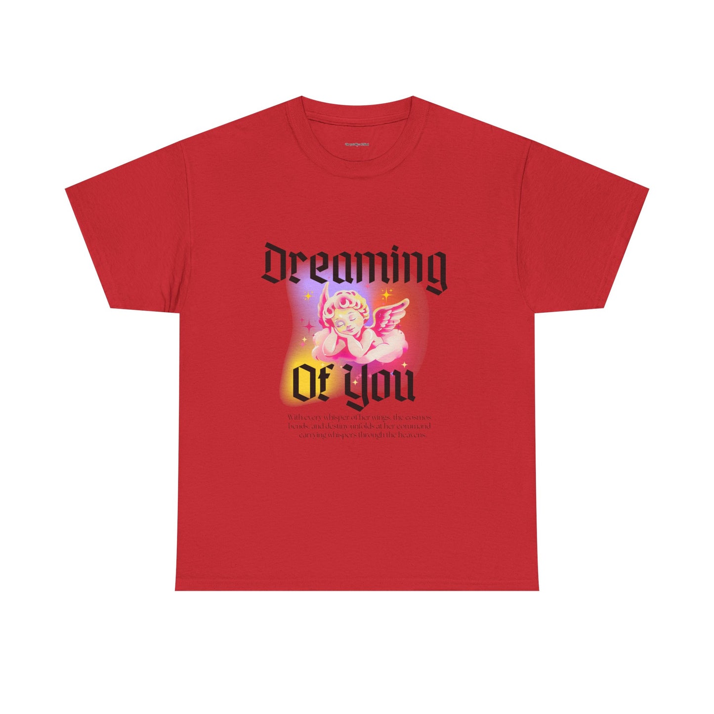 Dreamy Cupid Angel Unisex Heavy Cotton Tee - Inspirational Graphic T-Shirt