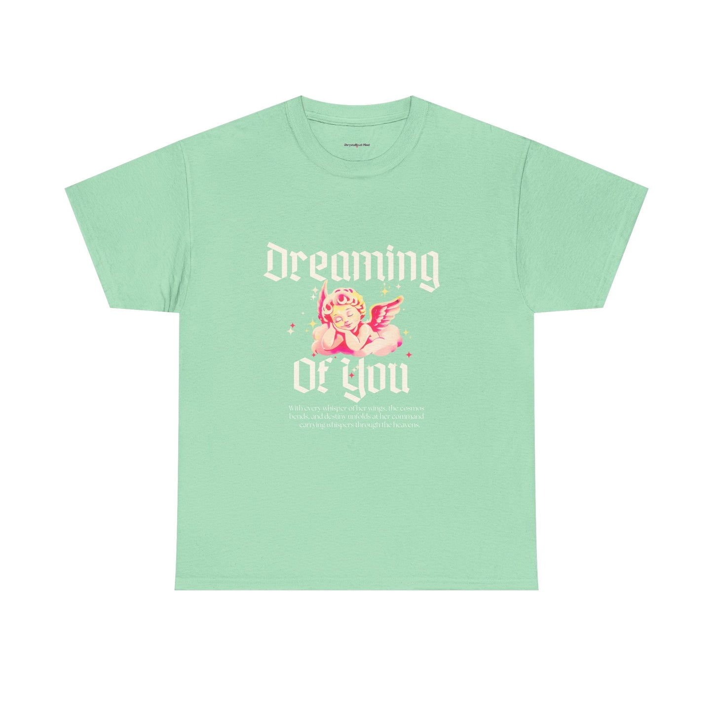 Dreamy Cupid Angel Unisex Heavy Cotton Tee - Inspirational Graphic T-Shirt