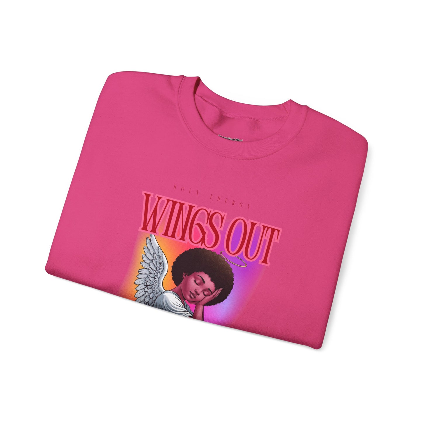 Wings Out Doubts Gone Unisex Heavy Blend™ Crewneck Sweatshirt - Comfortable Casual Wear for Every Occasion