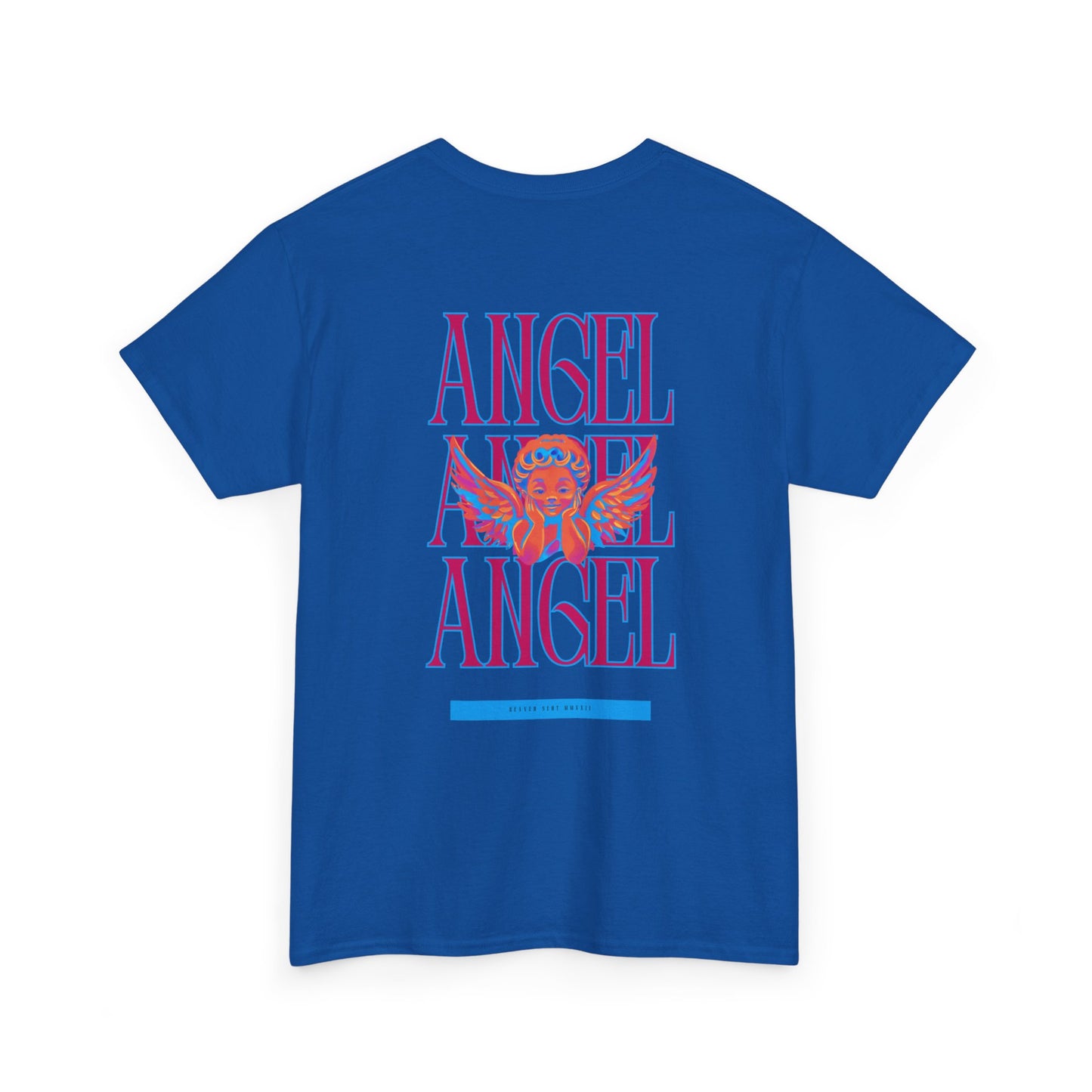 Angel Unisex Heavy Cotton Tee - Inspirational Graphic T-Shirt Pink