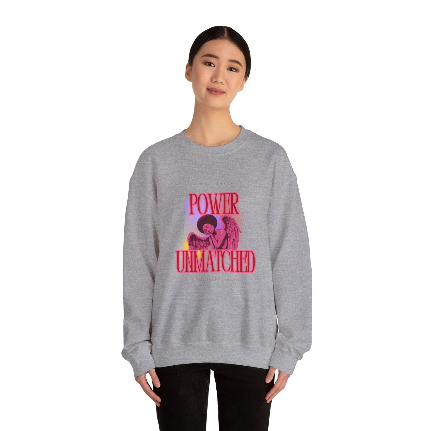 Power Unmatched - Unisex Heavy Blend™ Crewneck Sweatshirt - Comfortable Casual Wear for Every Occasion