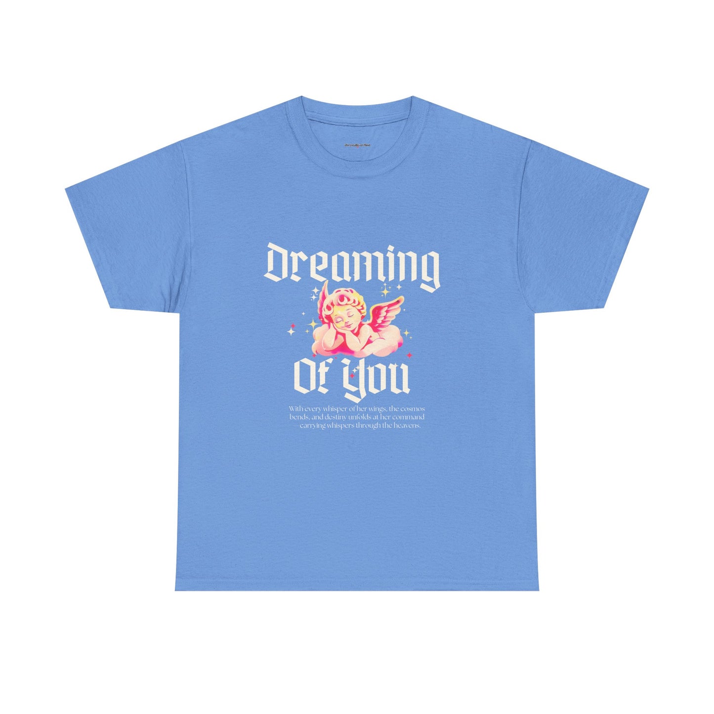 Dreamy Cupid Angel Unisex Heavy Cotton Tee - Inspirational Graphic T-Shirt
