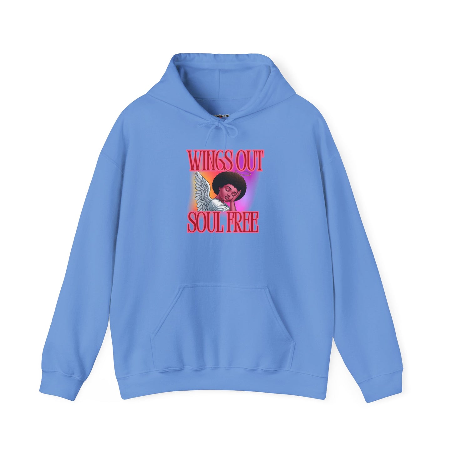 Unisex Heavy Blend™ Hoodie - Wings Out Doubts Gone Graphic Sweatshirt