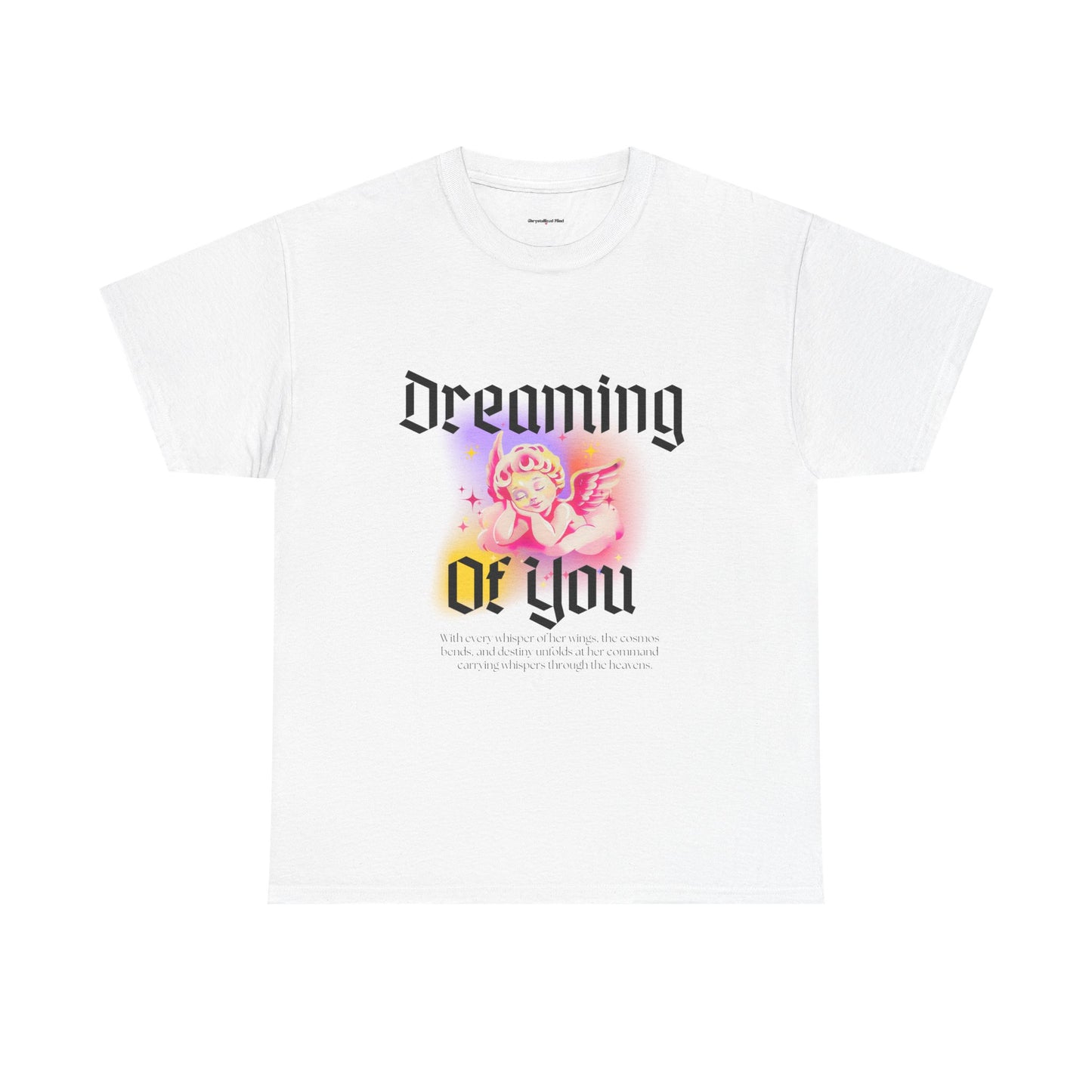 Dreamy Cupid Angel Unisex Heavy Cotton Tee - Inspirational Graphic T-Shirt