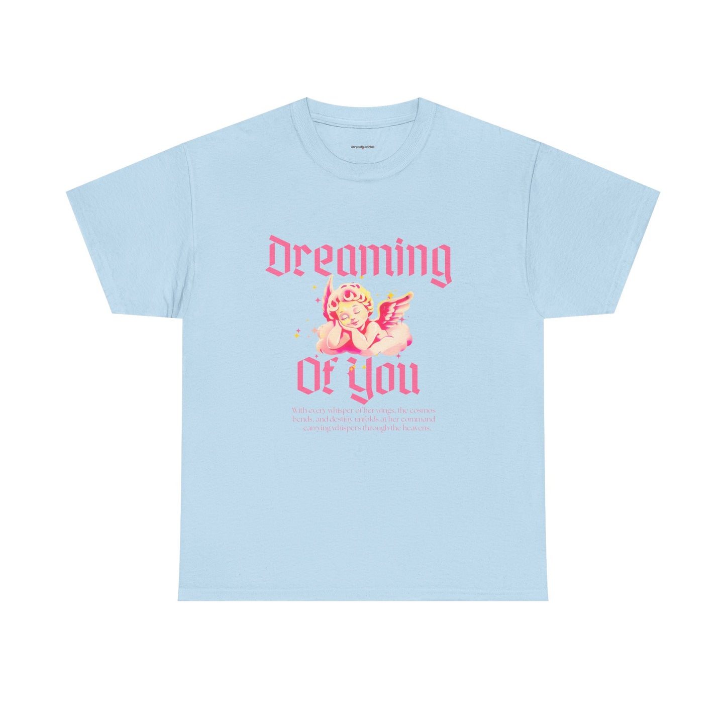 Dreamy Cupid Angel Unisex Heavy Cotton Tee - Inspirational Graphic T-Shirt