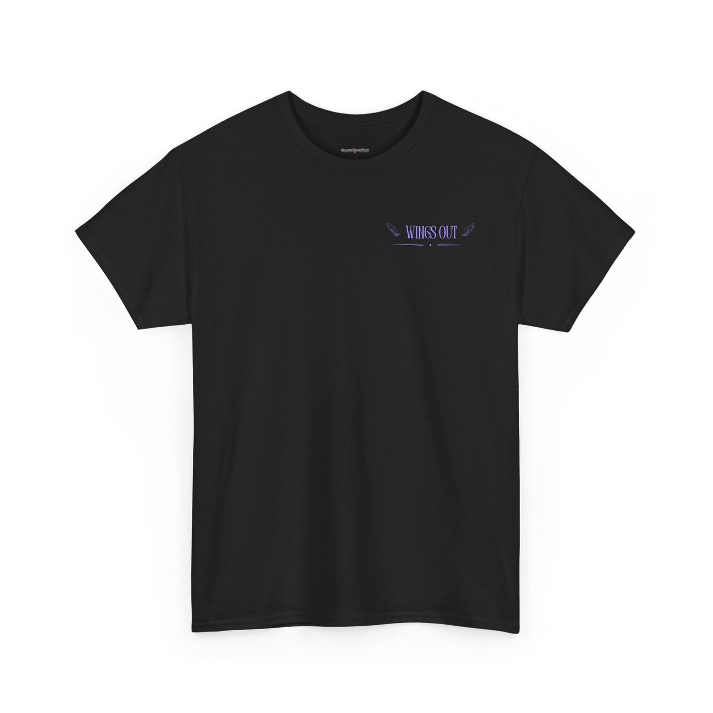 Angel Unisex Heavy Cotton Tee - Inspirational Graphic T-Shirt Purple