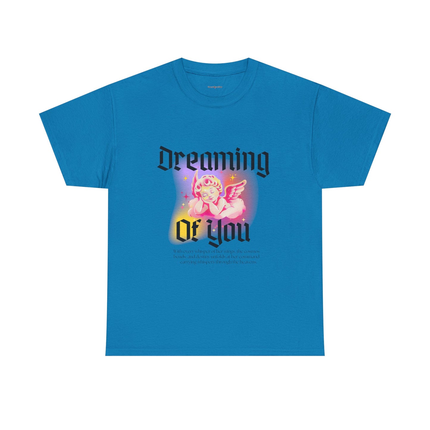 Dreamy Cupid Angel Unisex Heavy Cotton Tee - Inspirational Graphic T-Shirt