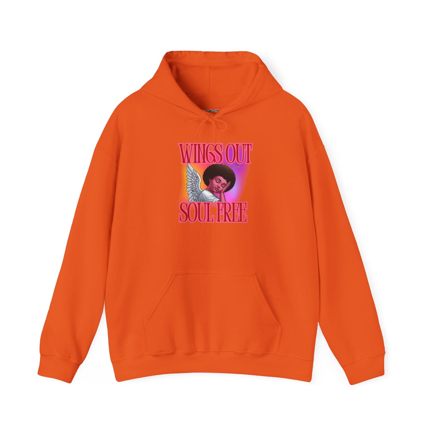 Unisex Heavy Blend™ Hoodie - Wings Out Doubts Gone Graphic Sweatshirt