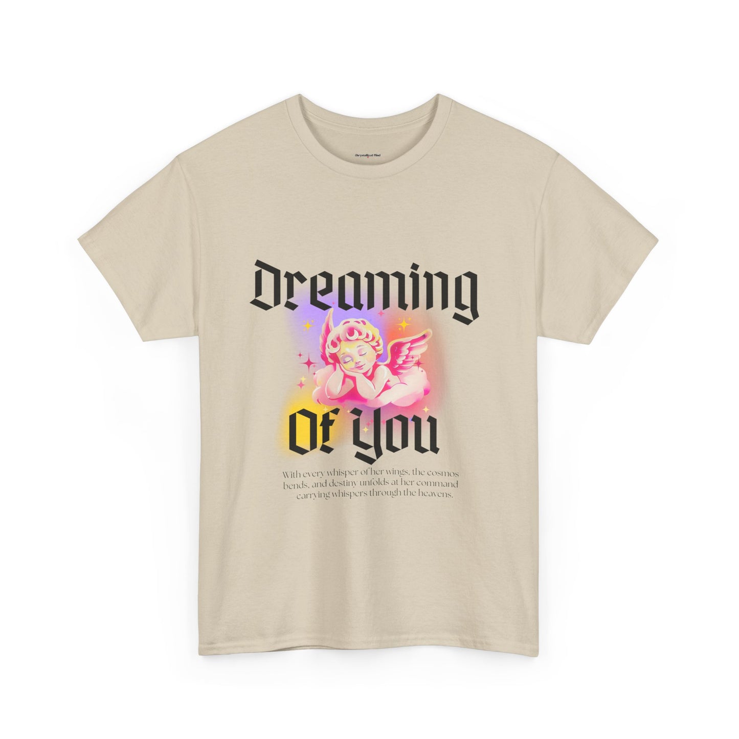 Dreamy Cupid Angel Unisex Heavy Cotton Tee - Inspirational Graphic T-Shirt