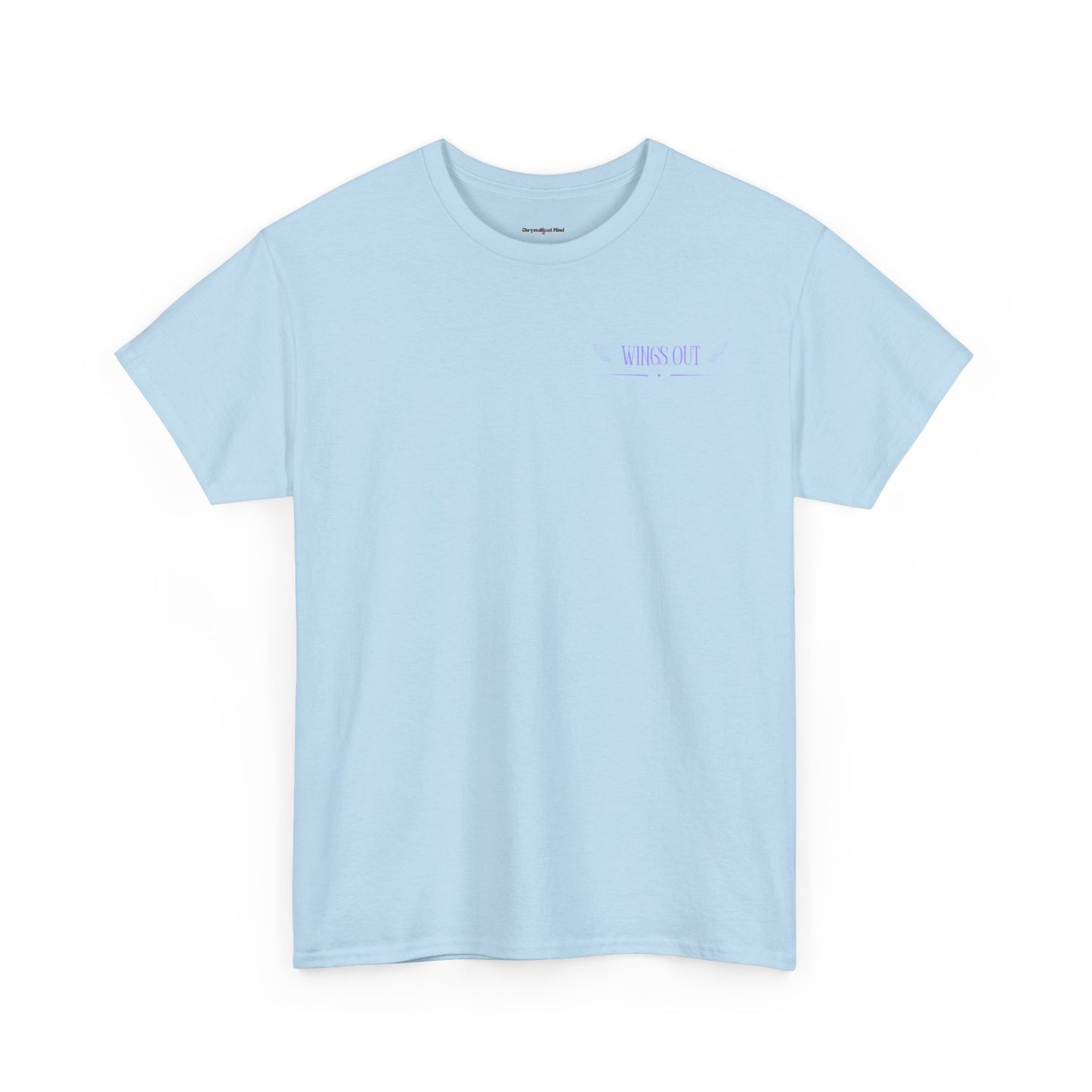 Angel Unisex Heavy Cotton Tee - Inspirational Graphic T-Shirt Purple