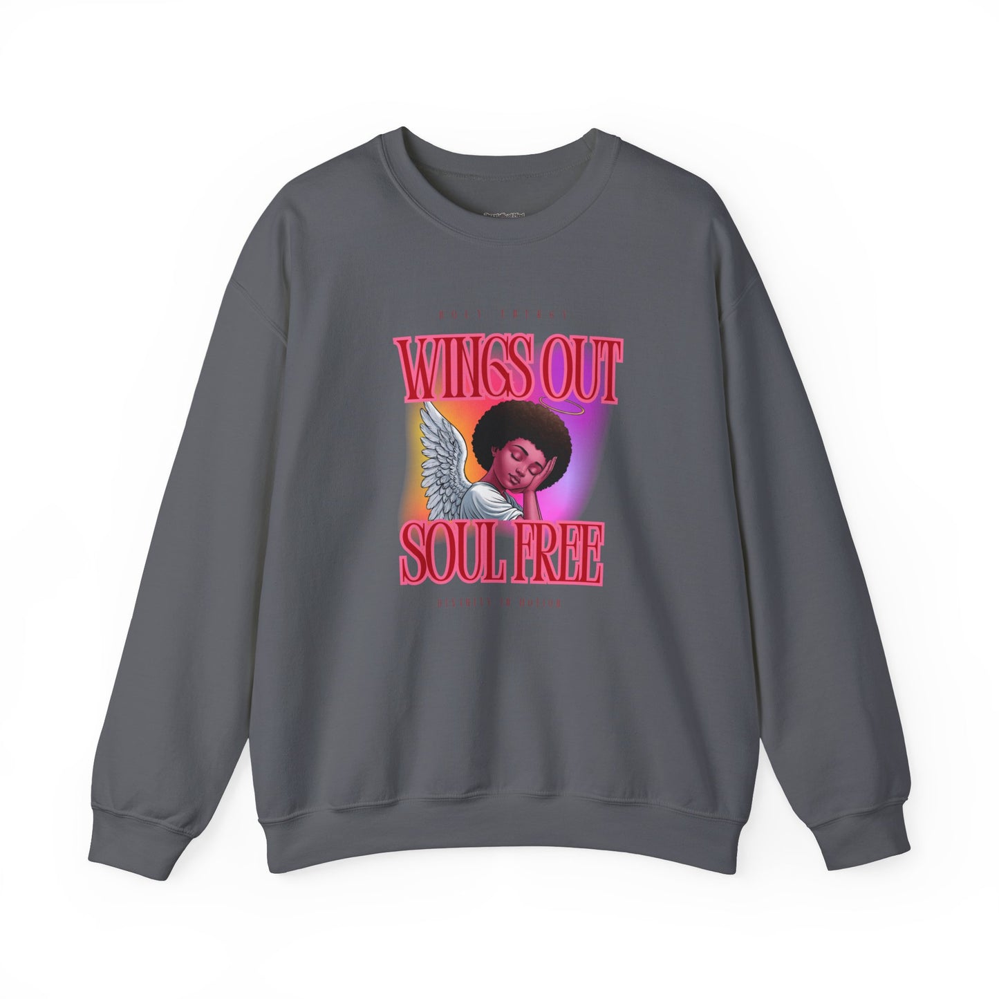 Wings Out Doubts Gone Unisex Heavy Blend™ Crewneck Sweatshirt - Comfortable Casual Wear for Every Occasion