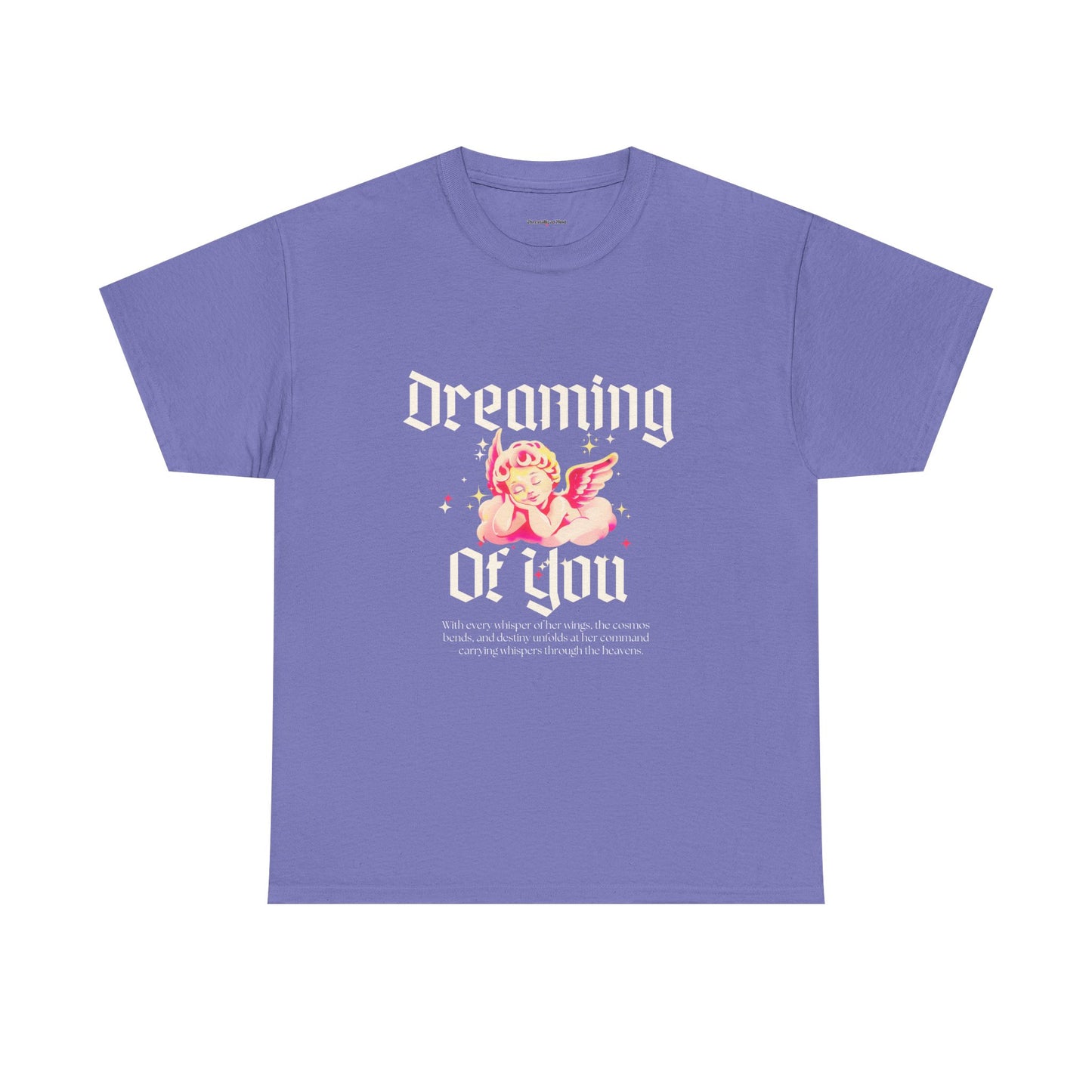 Dreamy Cupid Angel Unisex Heavy Cotton Tee - Inspirational Graphic T-Shirt