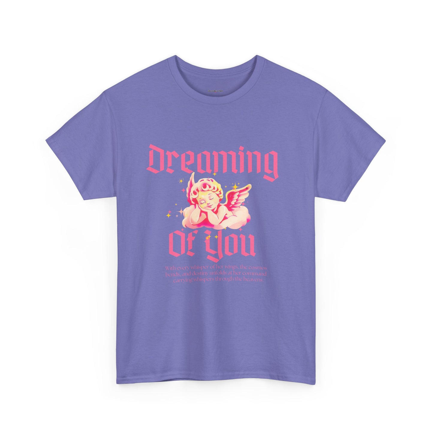 Dreamy Cupid Angel Unisex Heavy Cotton Tee - Inspirational Graphic T-Shirt