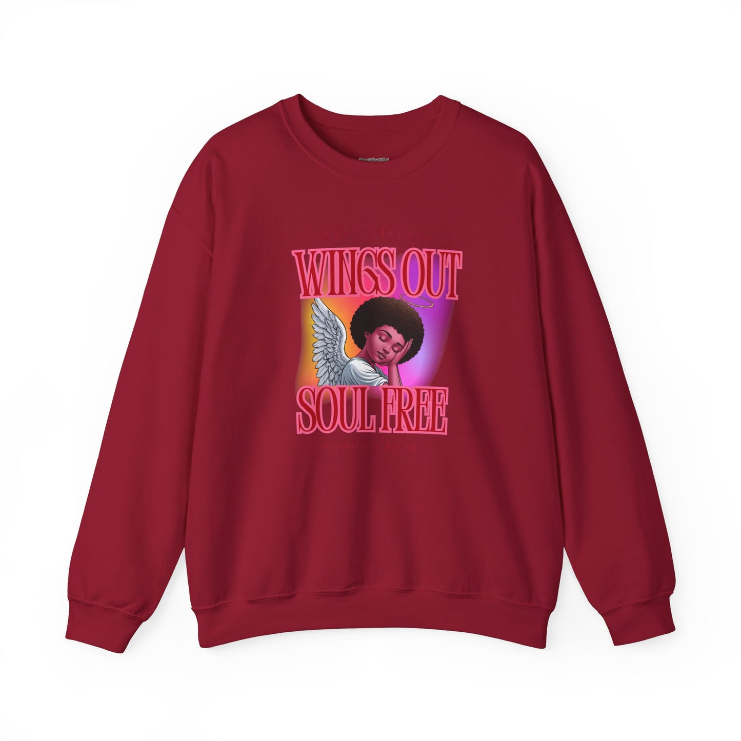 Wings Out Doubts Gone Unisex Heavy Blend™ Crewneck Sweatshirt - Comfortable Casual Wear for Every Occasion