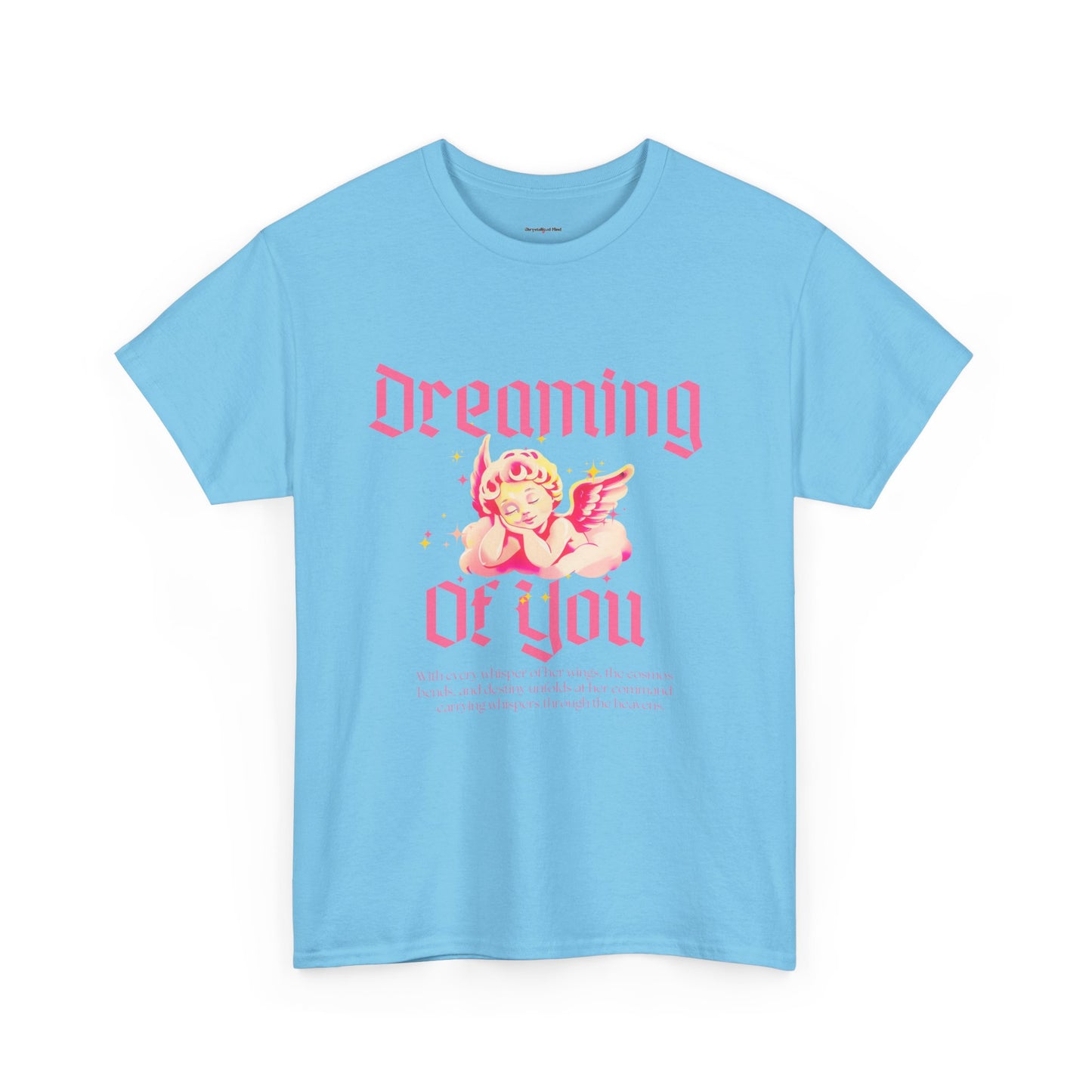 Dreamy Cupid Angel Unisex Heavy Cotton Tee - Inspirational Graphic T-Shirt