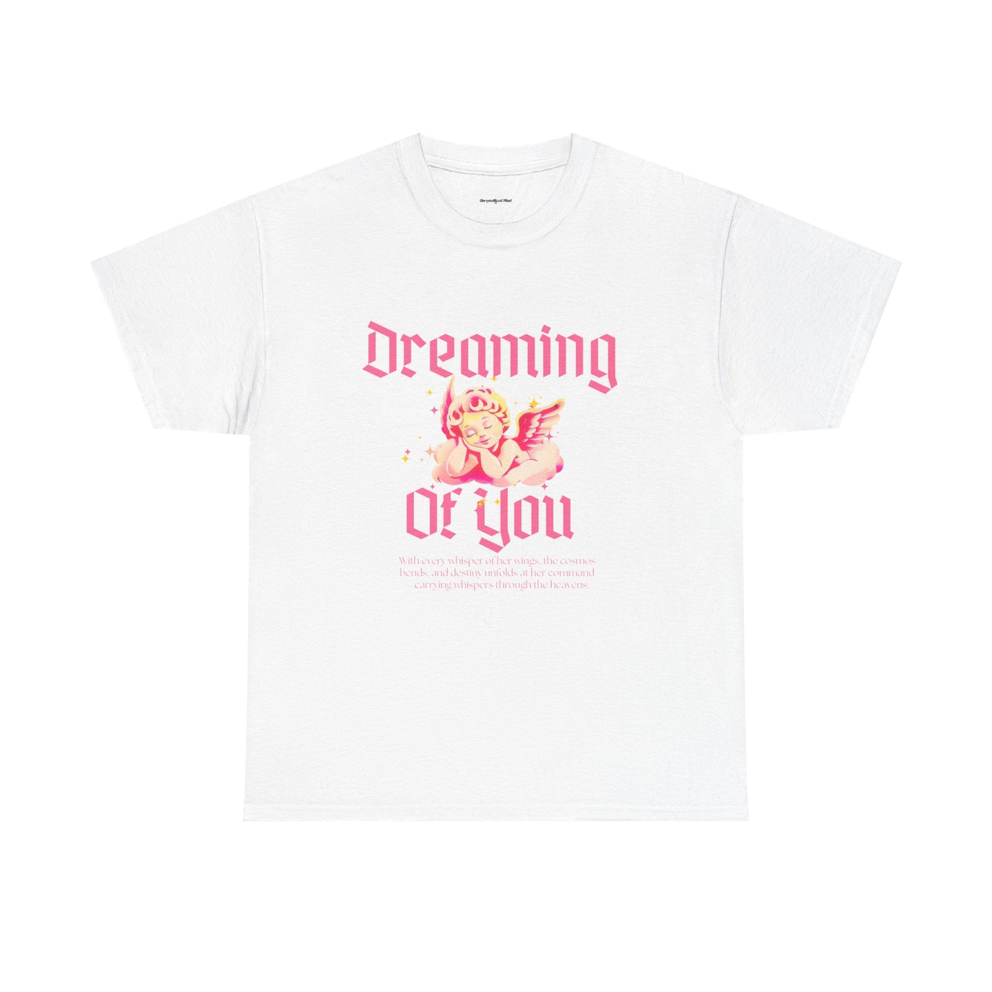 Dreamy Cupid Angel Unisex Heavy Cotton Tee - Inspirational Graphic T-Shirt