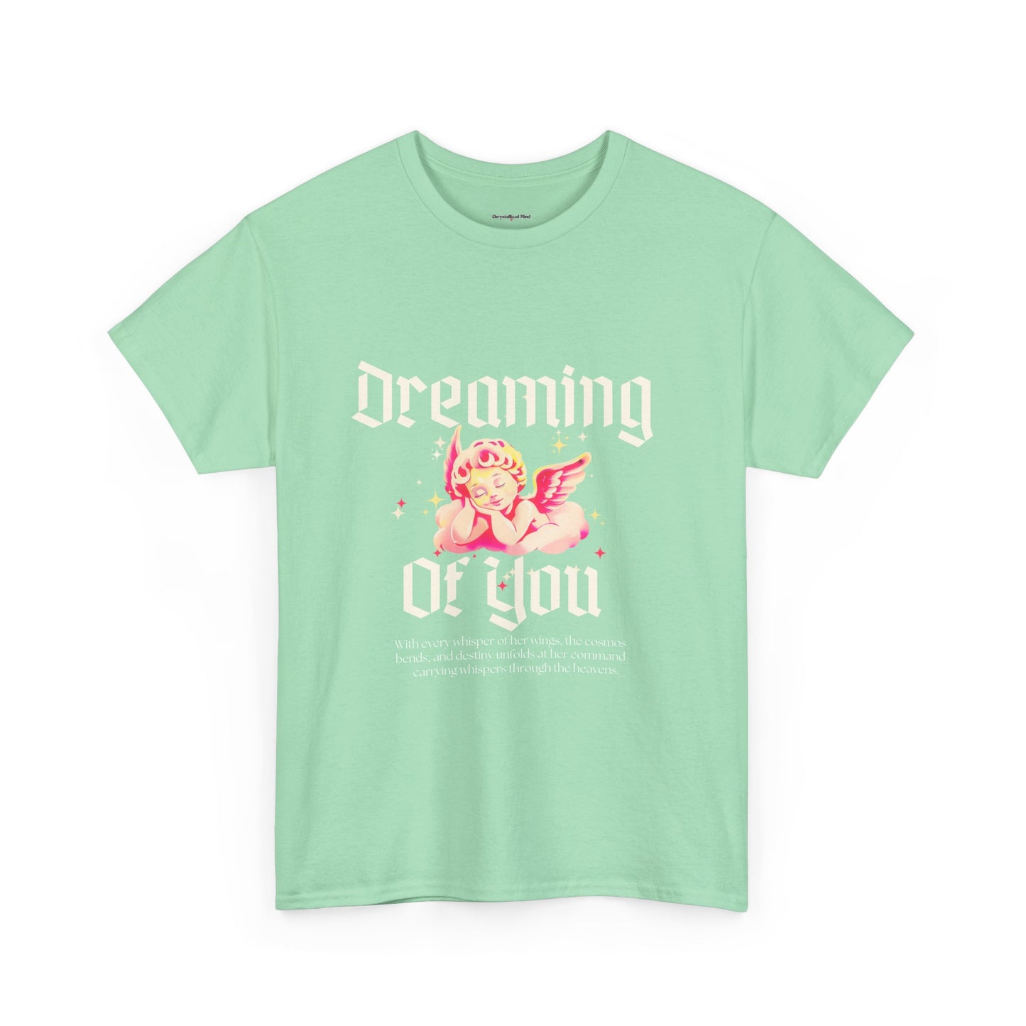 Dreamy Cupid Angel Unisex Heavy Cotton Tee - Inspirational Graphic T-Shirt