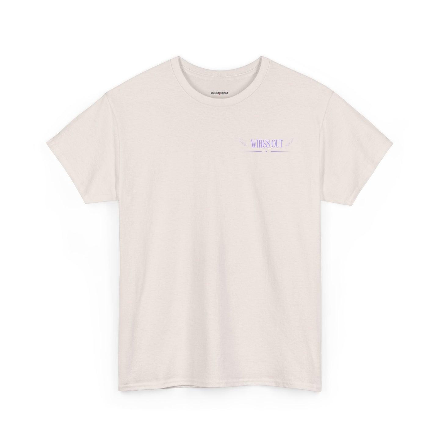 Angel Unisex Heavy Cotton Tee - Inspirational Graphic T-Shirt Purple