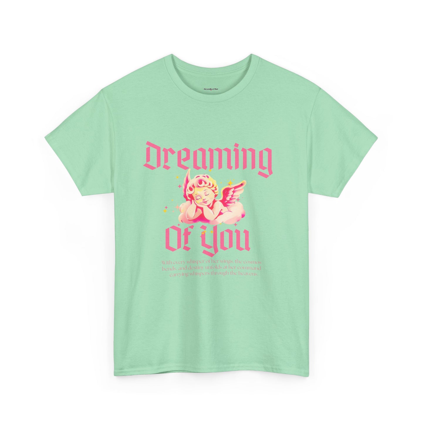 Dreamy Cupid Angel Unisex Heavy Cotton Tee - Inspirational Graphic T-Shirt