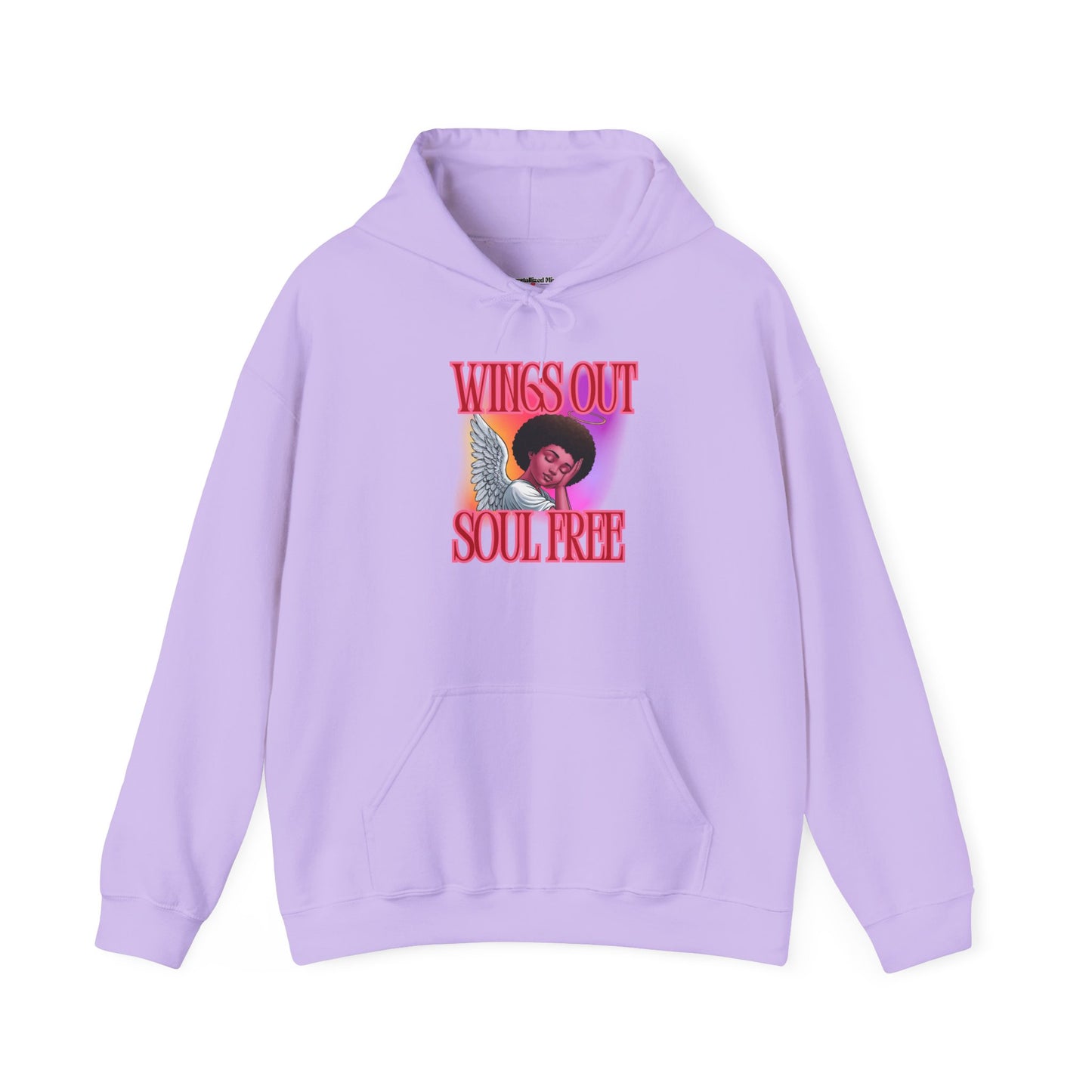 Unisex Heavy Blend™ Hoodie - Wings Out Doubts Gone Graphic Sweatshirt