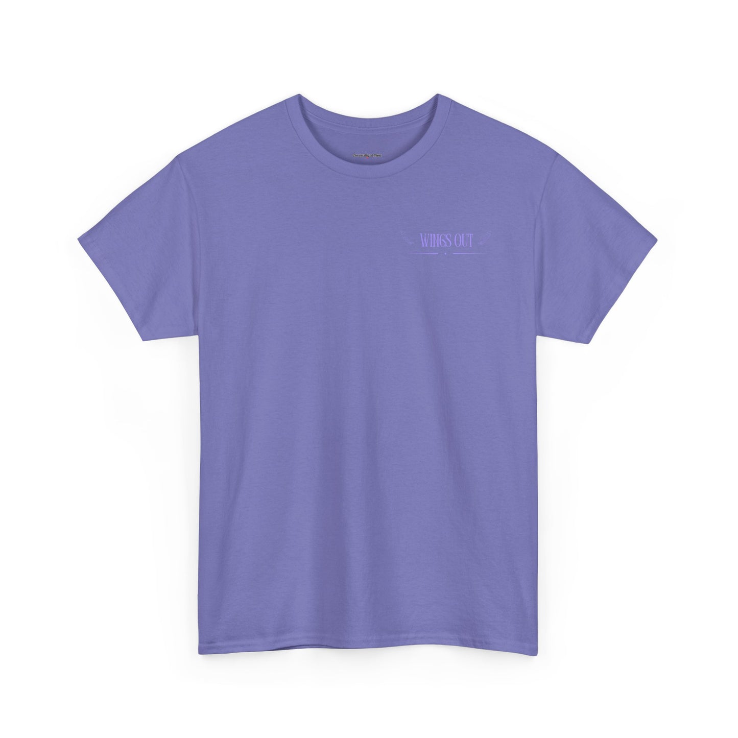 Angel Unisex Heavy Cotton Tee - Inspirational Graphic T-Shirt Purple