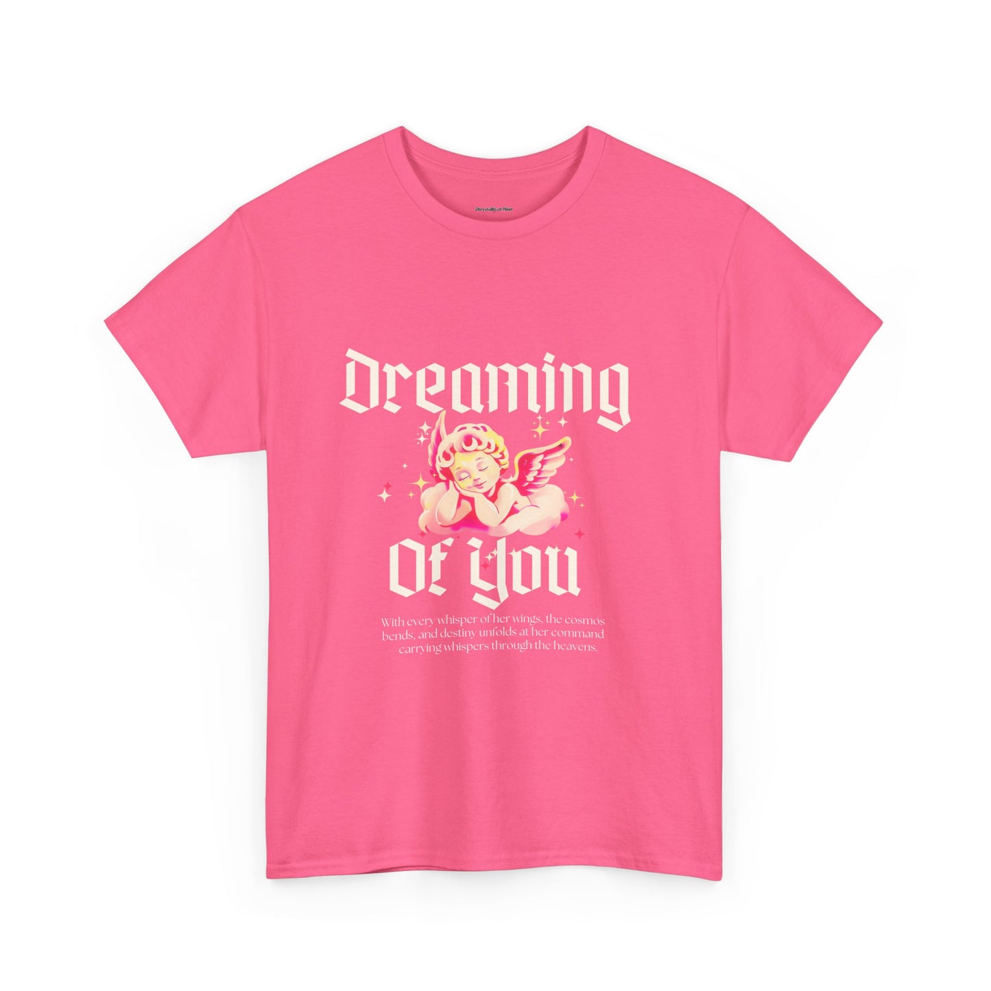 Dreamy Cupid Angel Unisex Heavy Cotton Tee - Inspirational Graphic T-Shirt