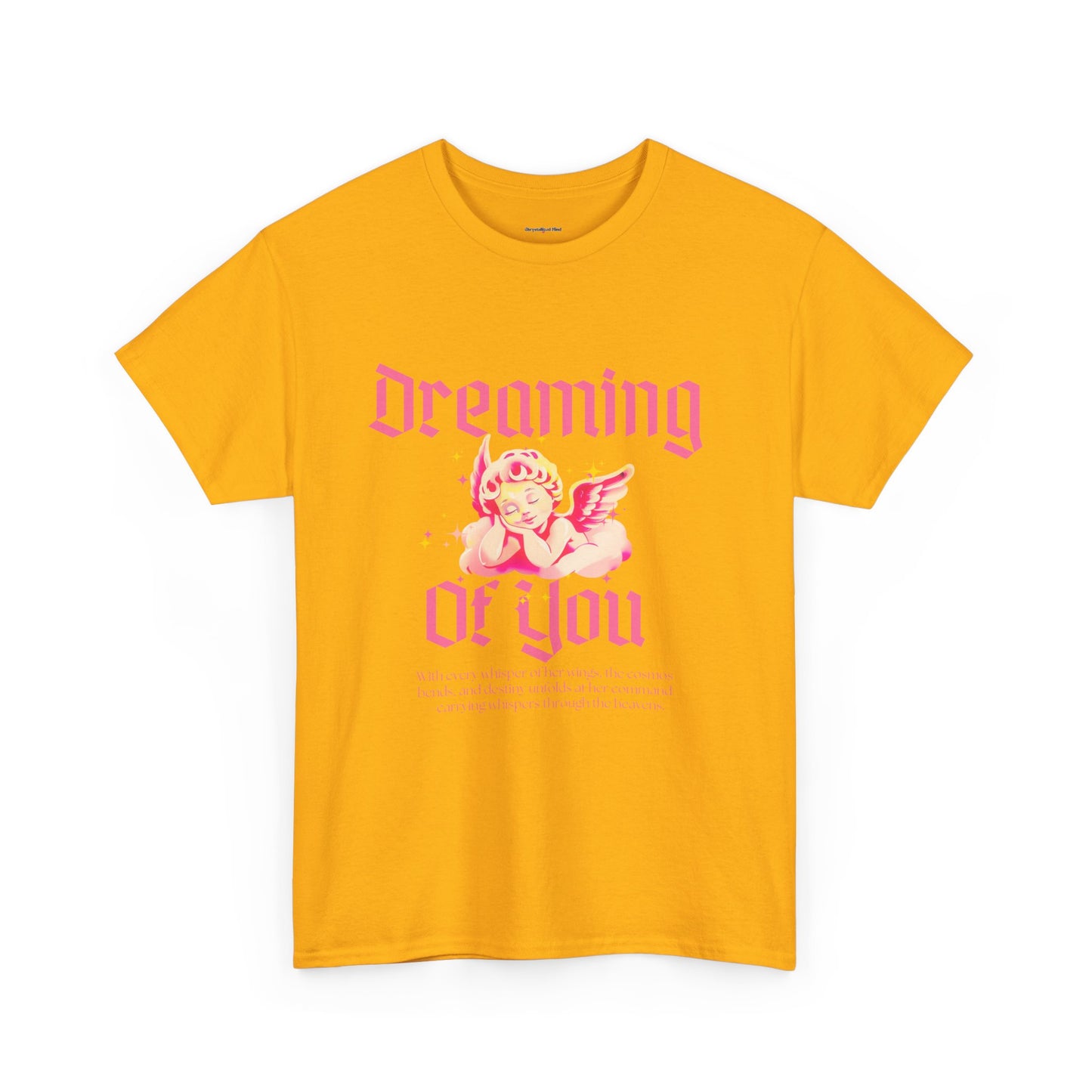 Dreamy Cupid Angel Unisex Heavy Cotton Tee - Inspirational Graphic T-Shirt