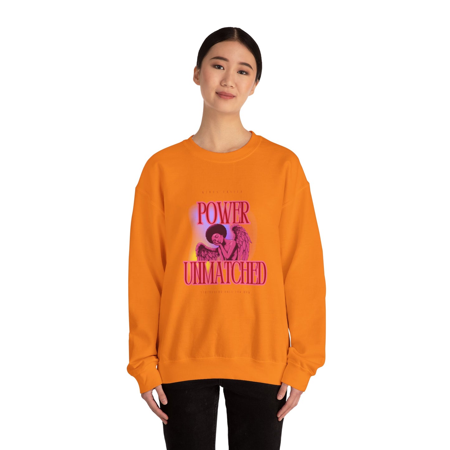 Power Unmatched - Unisex Heavy Blend™ Crewneck Sweatshirt - Comfortable Casual Wear for Every Occasion