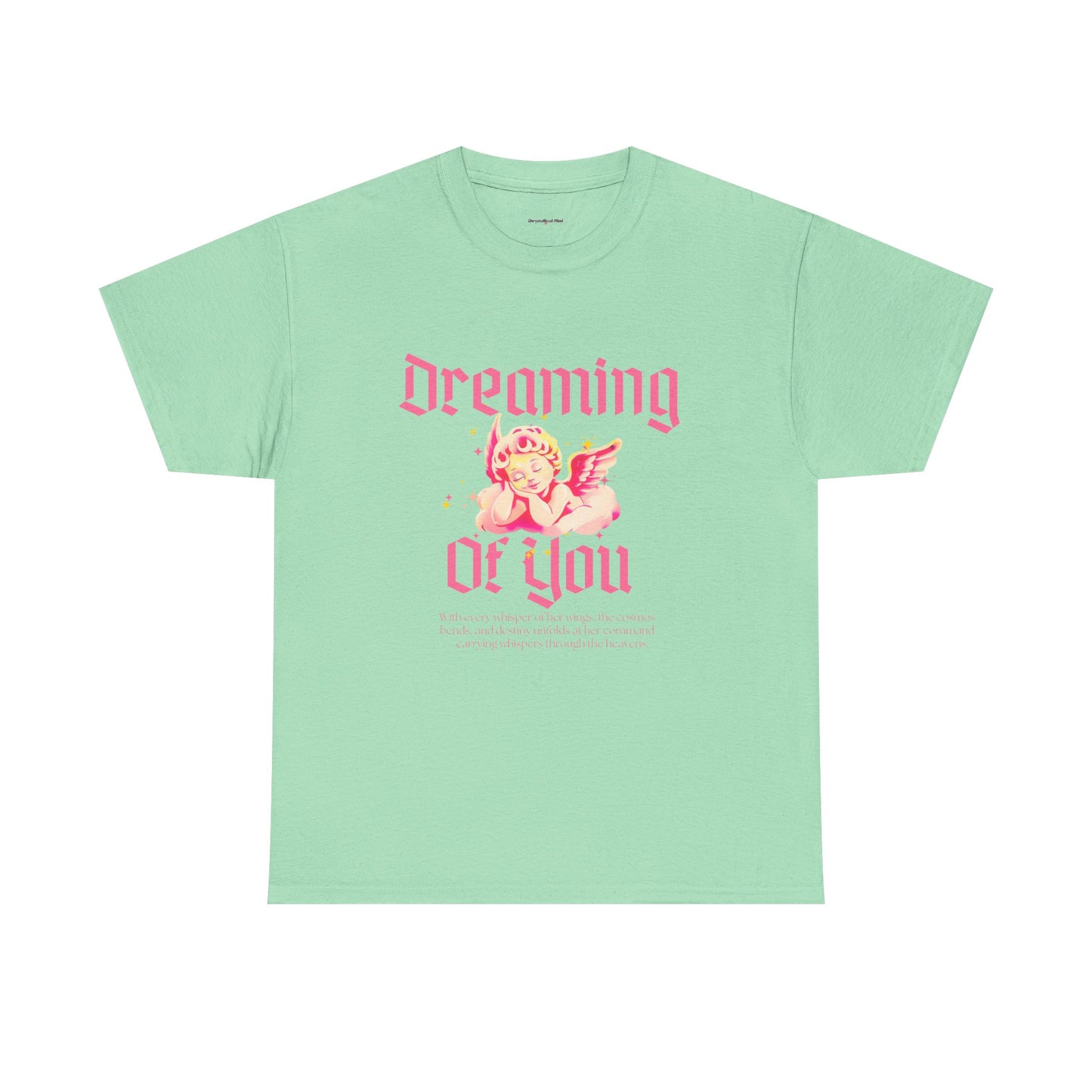 Dreamy Cupid Angel Unisex Heavy Cotton Tee - Inspirational Graphic T-Shirt