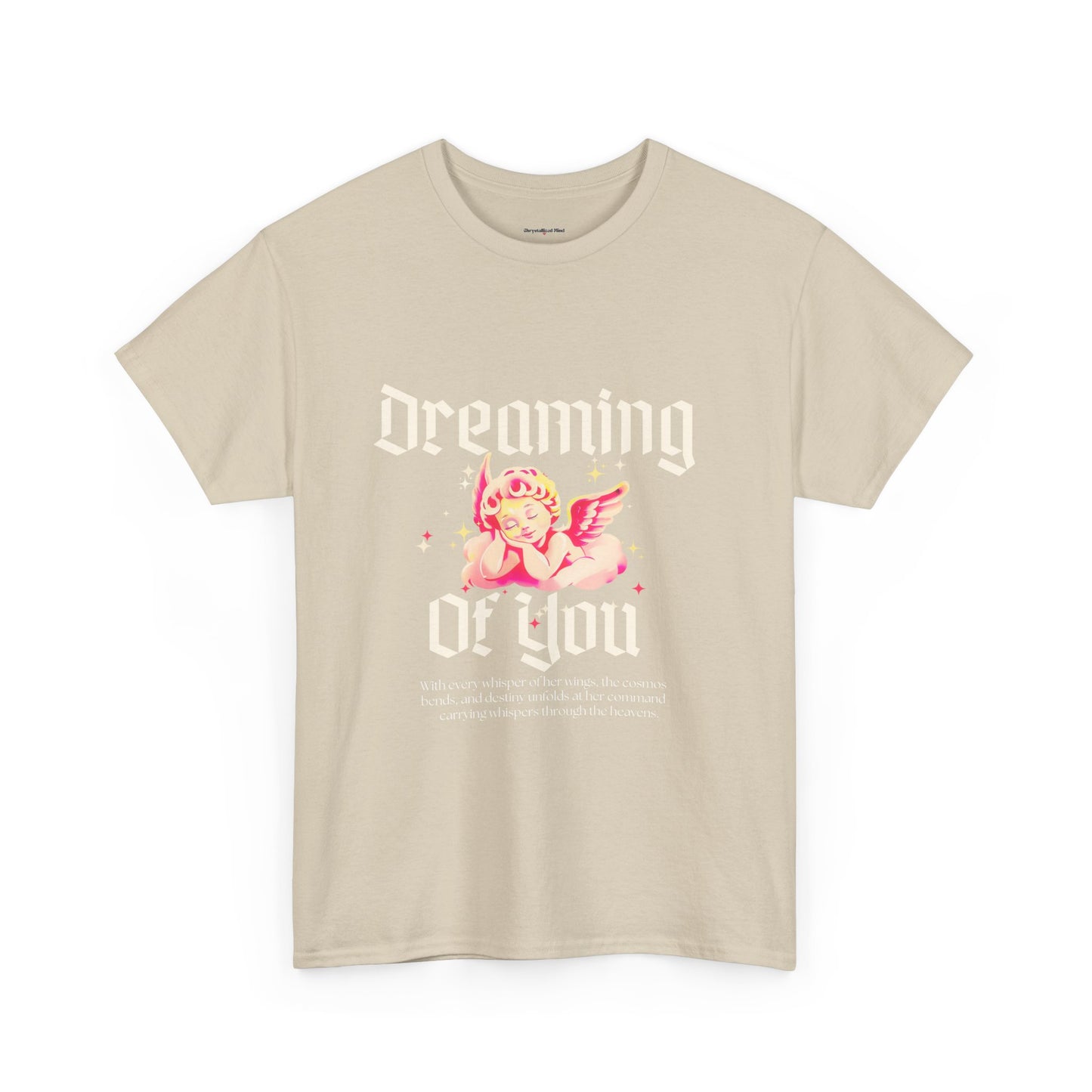 Dreamy Cupid Angel Unisex Heavy Cotton Tee - Inspirational Graphic T-Shirt