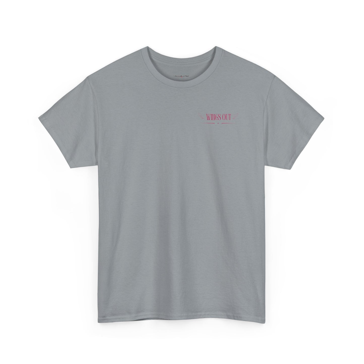 Angel Unisex Heavy Cotton Tee - Inspirational Graphic T-Shirt Pink