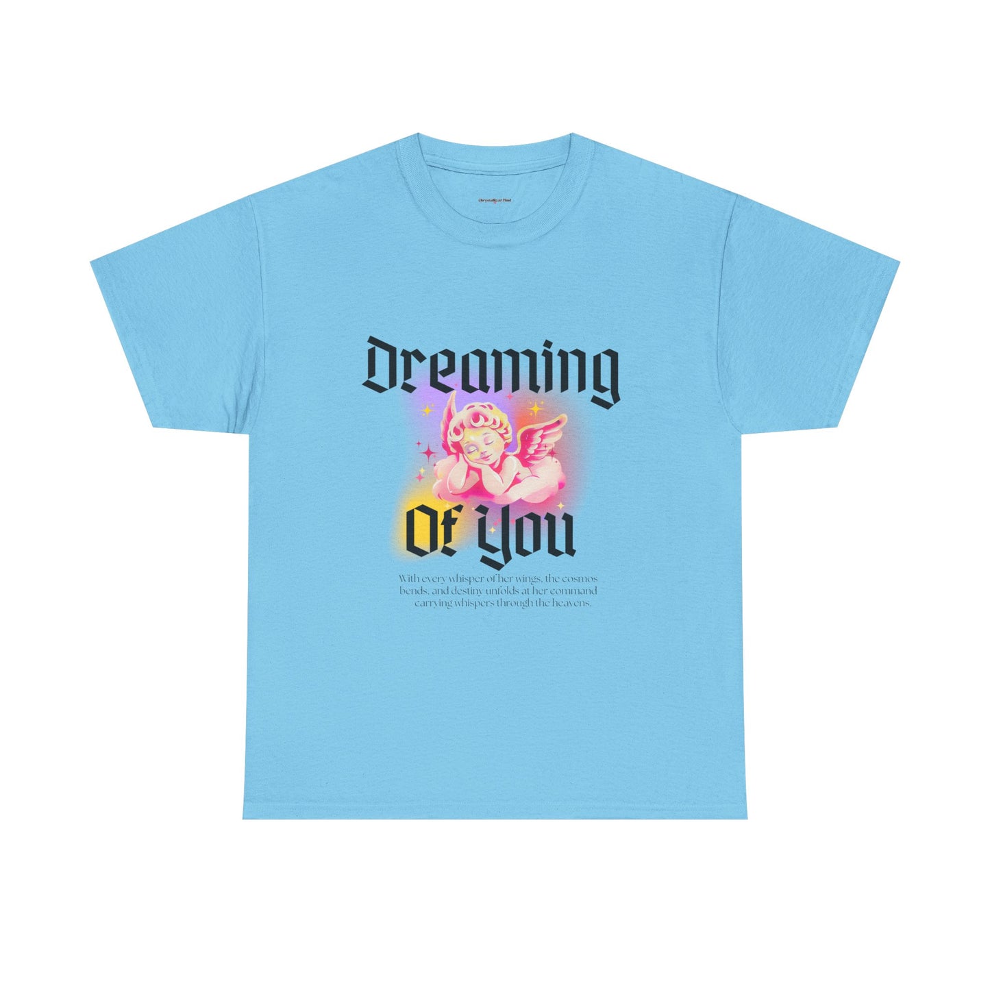 Dreamy Cupid Angel Unisex Heavy Cotton Tee - Inspirational Graphic T-Shirt